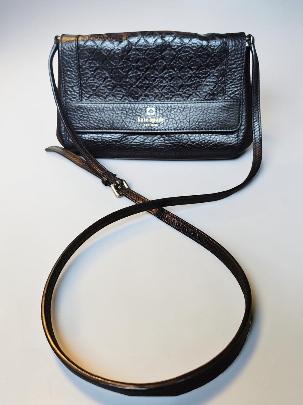 Kate Spade Black Quilted Leather Crossbody Bag